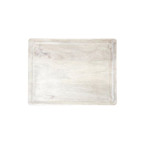CHEF INOX RECT SERVING BOARD MANGOWOOD 350x255x15mm WHITE (*04822*) =  1 X EACH