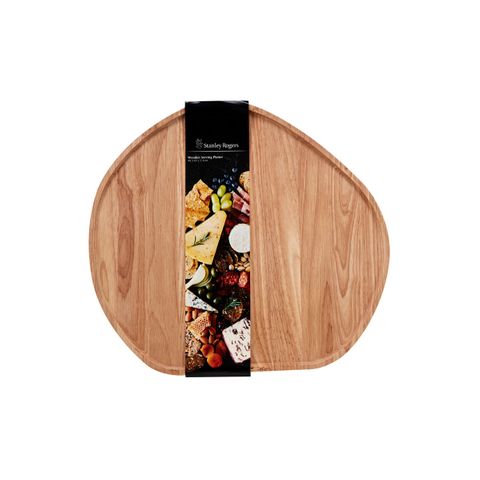 STANLEY ROGERS ROUND SERVING PLATTER IRREGULAR WOOD 495mm (*SR50759*) = PACK OF 2 X EACHES