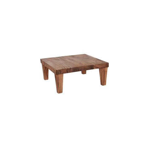 CHEF INOX SERVE SQR STAND w/LEGS ACACIA WOOD 305x305x130mm (*04760*) = PACK OF 2 X EACHES
