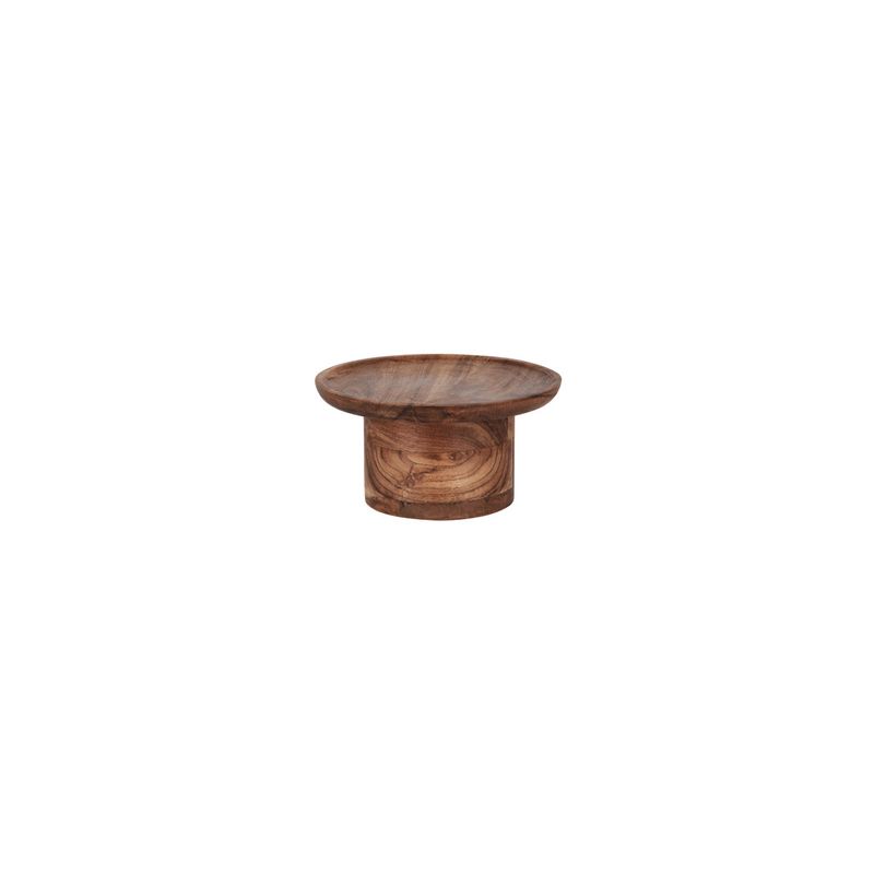 CHEF INOX SERVE ROUND CAKE STAND PILAR ACACIA 200x100mm (*04756*) = PACK OF 4 X EACHES