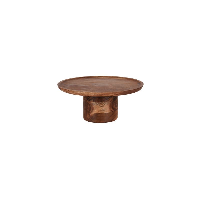 CHEF INOX SERVE ROUND CAKE STAND PILAR ACACIA 300x140mm (*04755*) = PACK OF 4 X EACHES