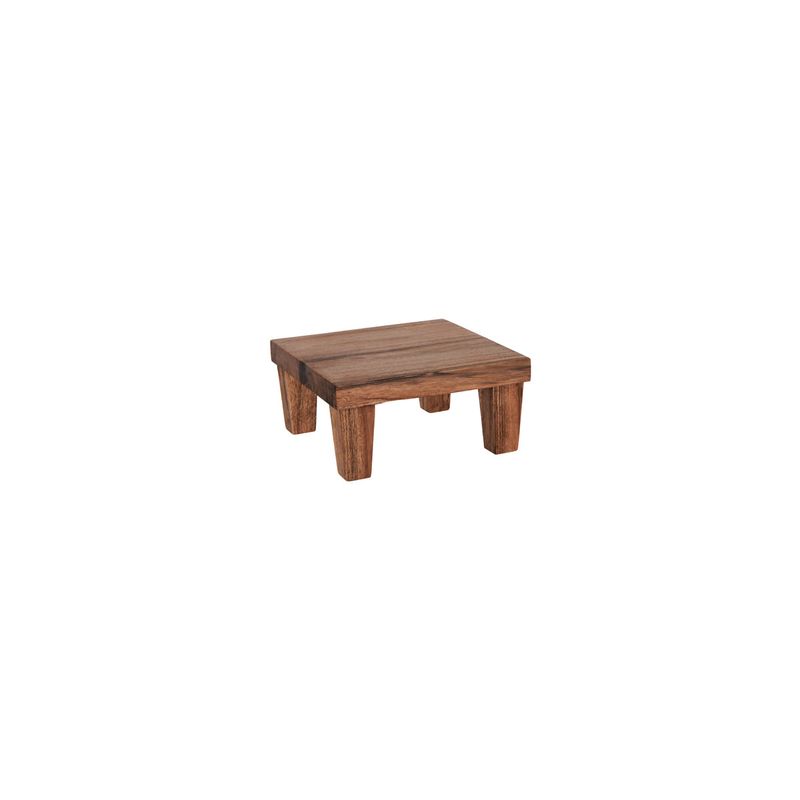 CHEF INOX SERVE SQR STAND ACACIA 210x210x100mm (*04757*) = PACK OF 2 X EACHES