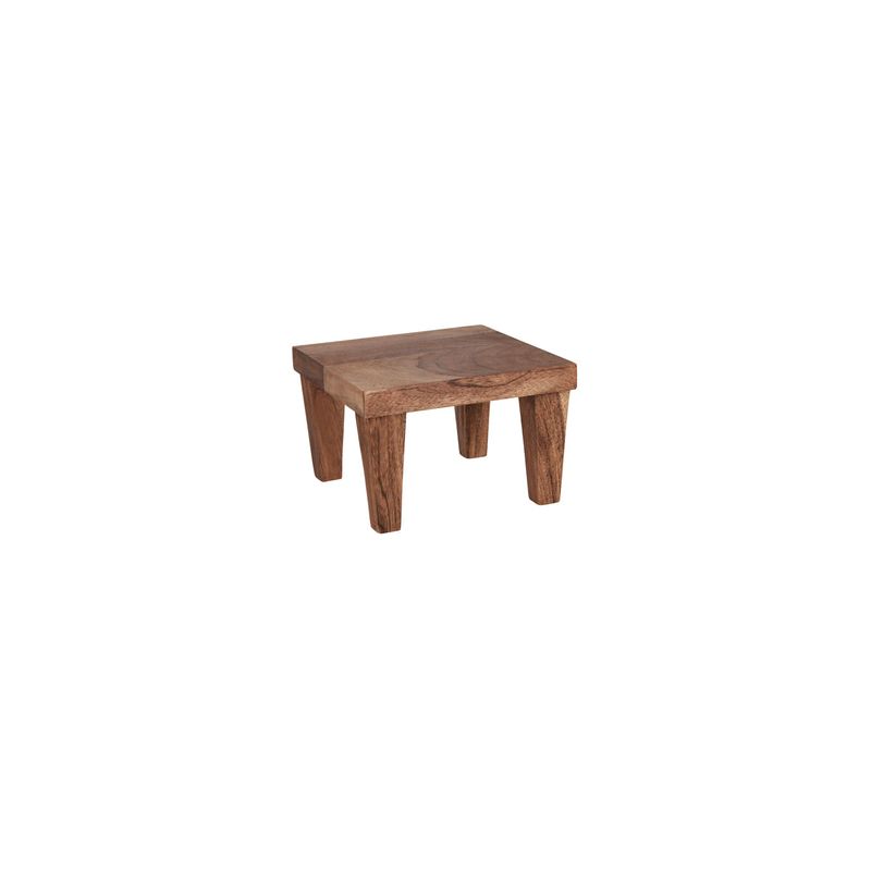 CHEF INOX SERVE SQR STAND w/LEGS ACACIA WOOD 210x210x140mm (*04758*) = PACK OF 2 X EACHES