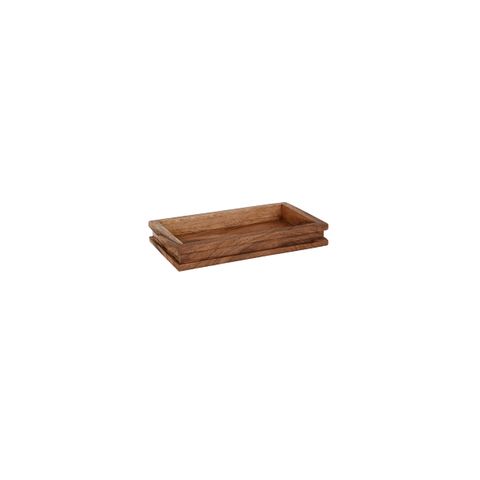 CHEF INOX SERVE DISPLAY TRAY ACACIA GN 1/4 265x162x40mm (*04789*) = PACK OF 4 X EACHES