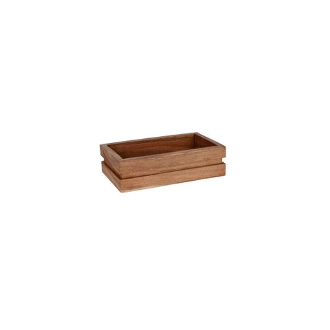 CHEF INOX SERVE DISPLAY TRAY ACACIA GN 1/4 265x162x75mm (*04790*) = PACK OF 4 X EACHES