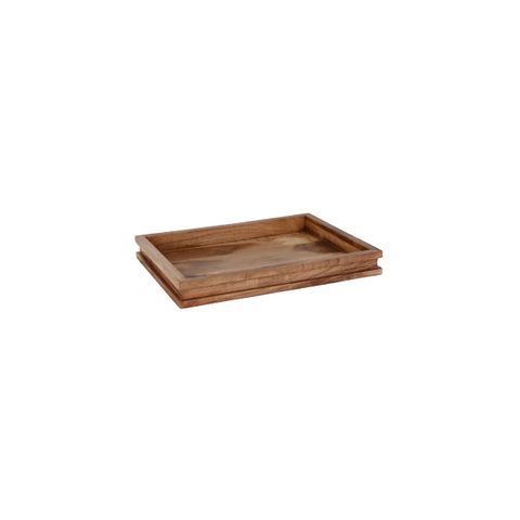 CHEF INOX SERVE DISPLAY TRAY ACACIA GN 1/2 325x265x40mm (*04791*) = PACK OF 4 X EACHES
