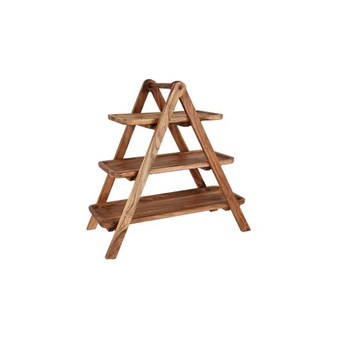 CHEF INOX SERVE 3-TIER DISPLAY STAND ACACIA 460x240x460mm (*04754*) = PACK OF 2 X EACHES