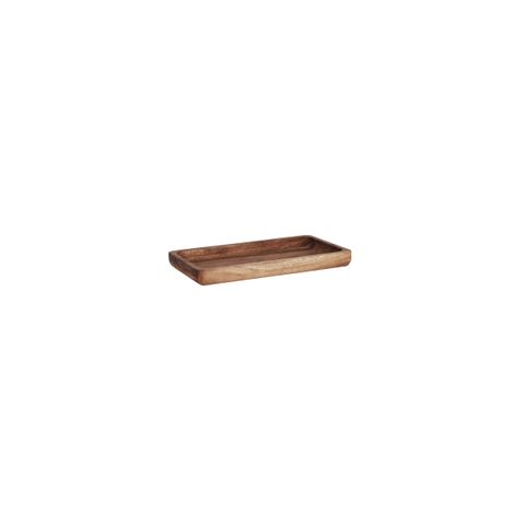 CHEF INOX SERVE RECTANGULAR TRAYS ACACIA 254x140x25mm (*04765*) = PACK OF 4 X EACHES
