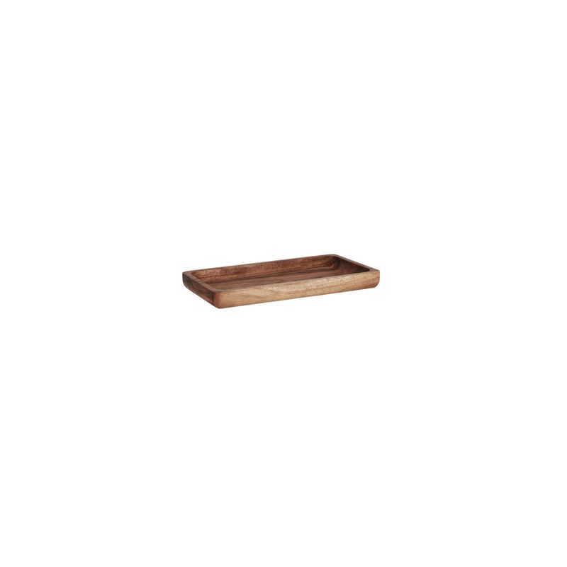 CHEF INOX SERVE RECTANGULAR TRAYS ACACIA 254x140x25mm (*04765*) = PACK OF 4 X EACHES