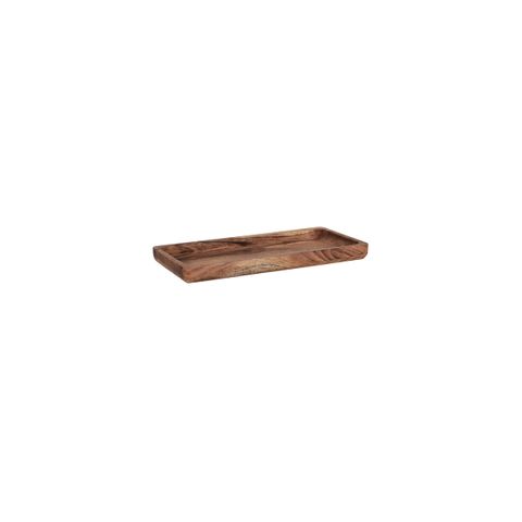 CHEF INOX SERVE RECTANGULAR TRAYS ACACIA 305x150x25mm (*04766*) = PACK OF 6 X EACHES