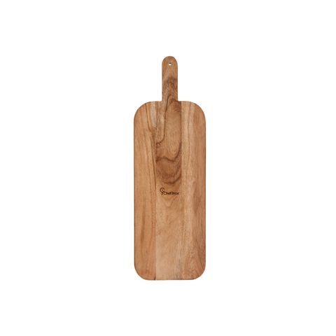 CHEF INOX SERVE PADDLE BOARD w/BLK INLAY ACACIA 560x180x15mm (*04973*) = PACK OF 6 X EACHES