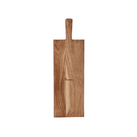 CHEF INOX SERVE PADDLE BOARD w/BLACK ACACIA 610x190x25mm (*04971*) = PACK OF 2 X EACHES