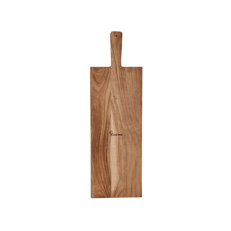 CHEF INOX SERVE PADDLE BOARD w/BLACK ACACIA 610x190x25mm (*04971*) = PACK OF 2 X EACHES