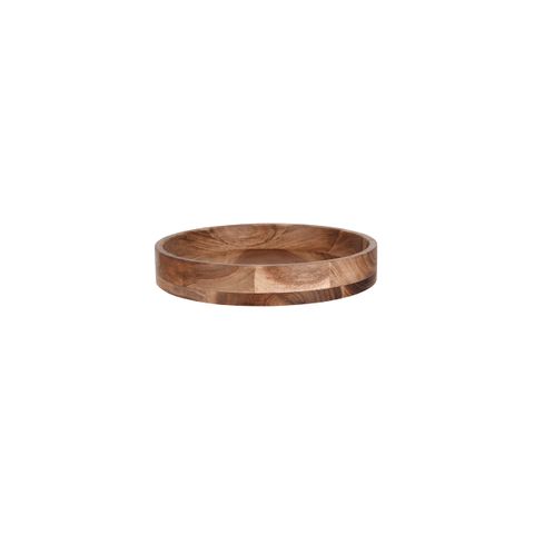 CHEF INOX SERVE ROUND DISPLAY PLATTER ACACIA 305x50mm (*04779*) = PACK OF 2 X EACHES