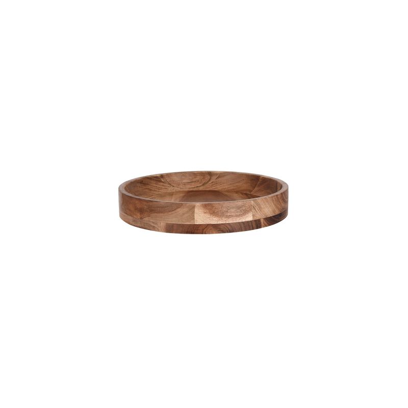 CHEF INOX SERVE ROUND DISPLAY PLATTER ACACIA 305x50mm (*04779*) = PACK OF 2 X EACHES