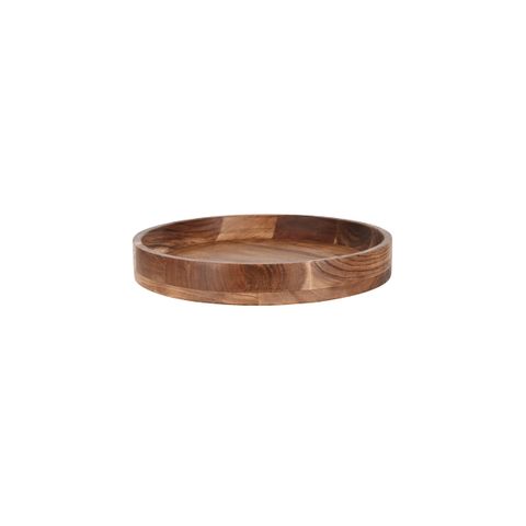 CHEF INOX SERVE ROUND DISPLAY PLATTER ACACIA 355x50mm (*04780*) = PACK OF 2 X EACHES