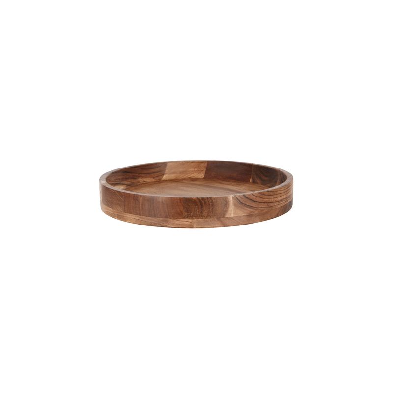 CHEF INOX SERVE ROUND DISPLAY PLATTER ACACIA 355x50mm (*04780*) = PACK OF 2 X EACHES