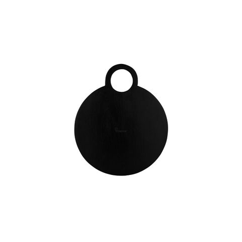 CHEF INOX SERVE RND BOARD BLK w/LOOP HDL ACACIA 440x370x15mm (*04979*) = PACK OF 4 X EACHES