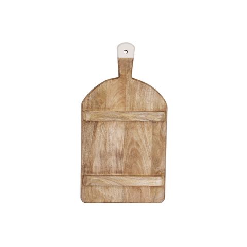 MANGOWOOD RECT SERVING BOARD FOOTED w/WHITE HDL 520x280x40mm (*04990*) =  1 X EACH