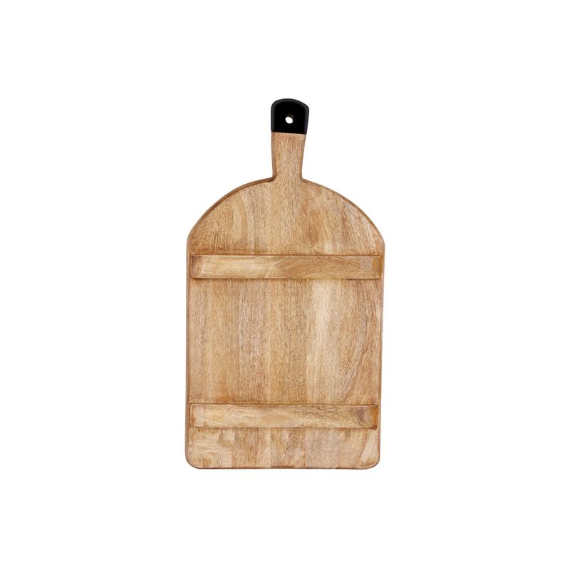 MANGOWOOD RECT SERVING BOARD FOOTED w/BLACK HDL 520x280x40mm (*04994*) = PACK OF 4 X EACHES