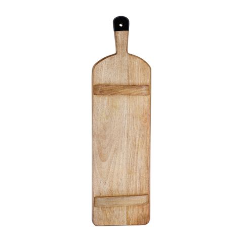 MANGOWOOD RECT SERVING BOARD FOOTED w/BLACK HDL 700x200x40mm (*04995*) = PACK OF 4 X EACHES