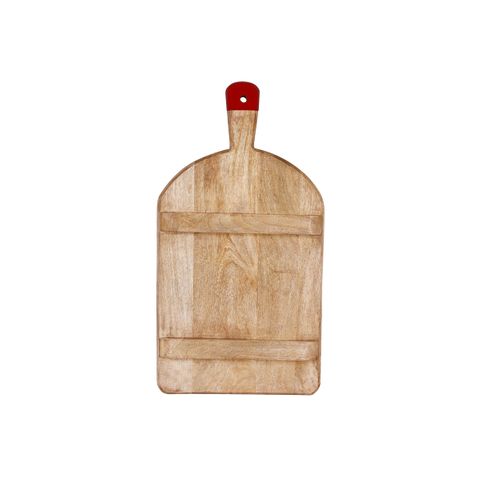 MANGOWOOD RECT SERVING BOARD FOOTED w/RED HDL 520x280x40mm (*04997*) = PACK OF 4 X EACHES