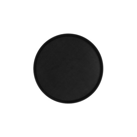 CHEF INOX ROUND TRAY NON SLIP PLASTIC 350mm BLACK (*04292*) =  1 X EACH