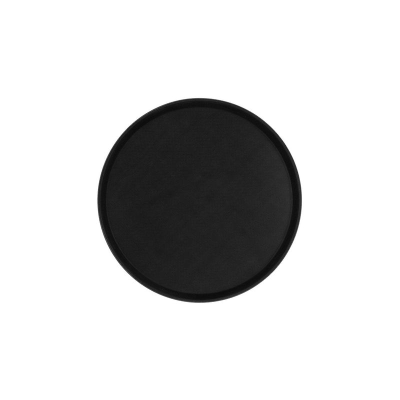 CHEF INOX ROUND TRAY NON SLIP PLASTIC 350mm BLACK (*04292*) =  1 X EACH