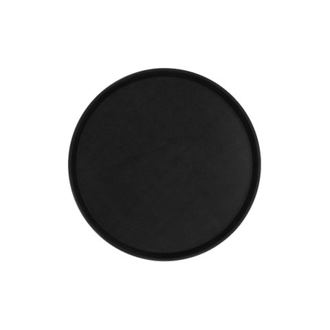 CHEF INOX ROUND TRAY NON SLIP PLASTIC 400mm BLACK (*04293*) =  1 X EACH