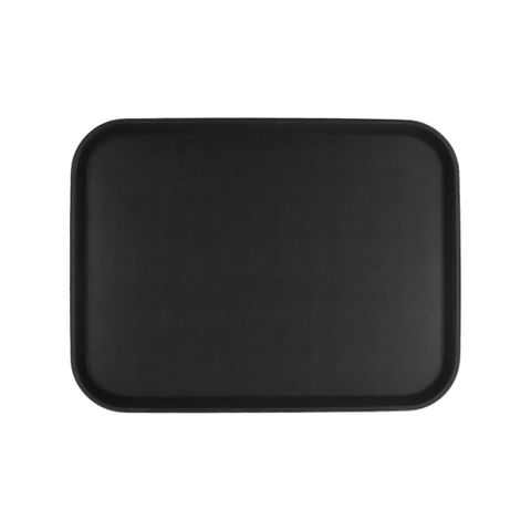 CHEF INOX RECT TRAY NON SLIP PLASTIC 380x510mm BLACK (*04298*) =  1 X EACH