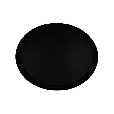 CHEF INOX RECT TRAY NON SLIP OVAL 680mm BLACK (*04302*) =  1 X EACH