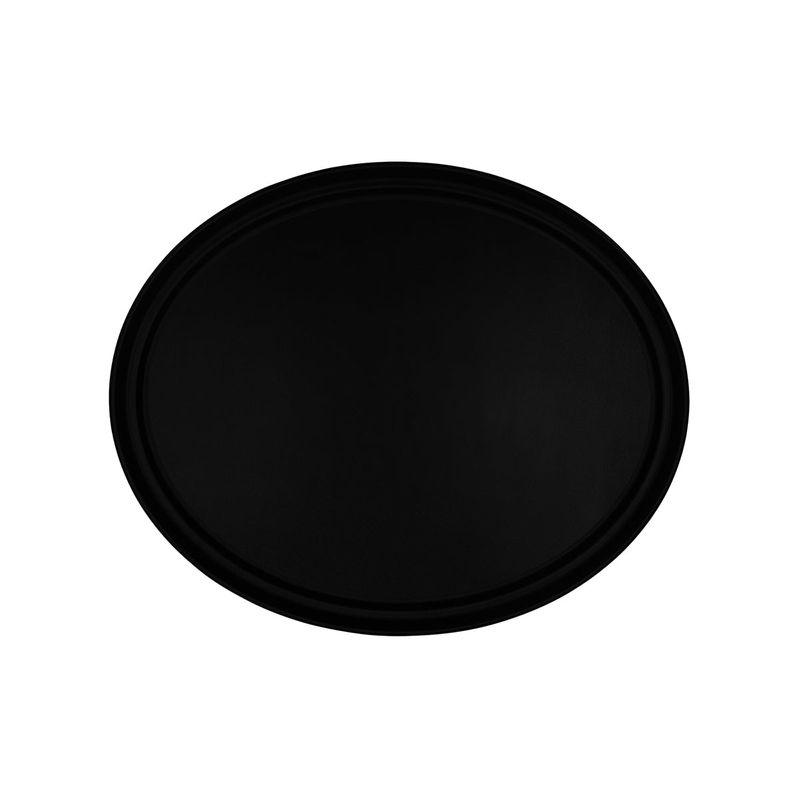 CHEF INOX RECT TRAY NON SLIP OVAL 680mm BLACK (*04302*) =  1 X EACH