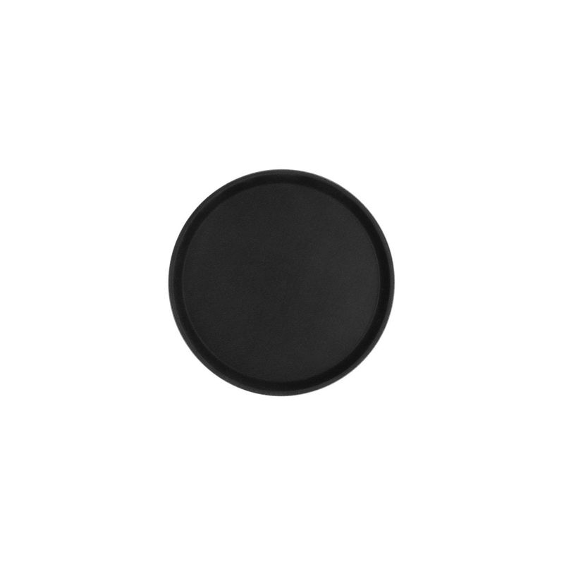 CHEF INOX ROUND TRAY NON SLIP FIBREGLASS 280mm BLACK (*04294*) =  1 X EACH