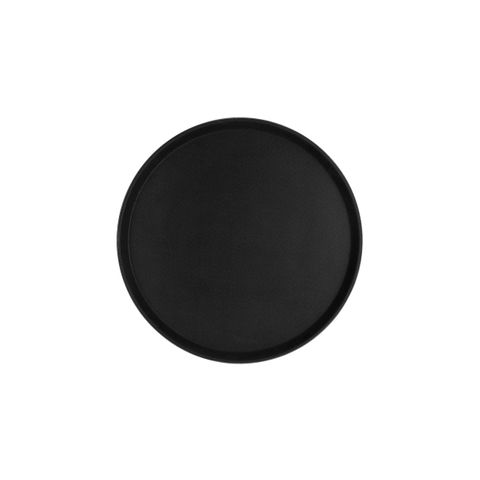 CHEF INOX ROUND TRAY NON SLIP FIBREGLASS 350mm BLACK (*04295*) =  1 X EACH