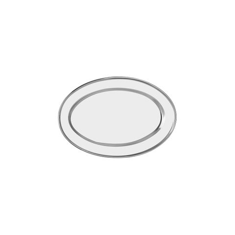 CHEF INOX OVAL PLATTER ROLLED EDGE S/S 350mm (*70714*) = PACK OF 12 X EACHES