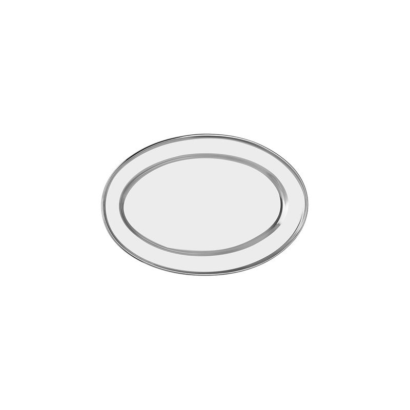 CHEF INOX OVAL PLATTER ROLLED EDGE S/S 350mm (*70714*) = PACK OF 12 X EACHES