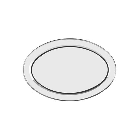 CHEF INOX OVAL PLATTER ROLLED EDGE S/S 450mm (*70718*) = PACK OF 12 X EACHES