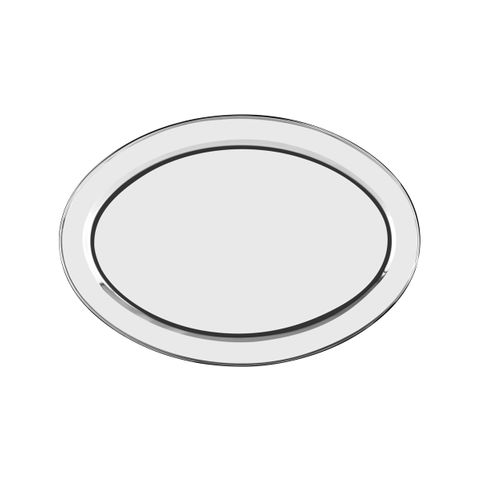 CHEF INOX OVAL PLATTER ROLLED EDGE S/S 500mm (*70720*) = PACK OF 12 X EACHES