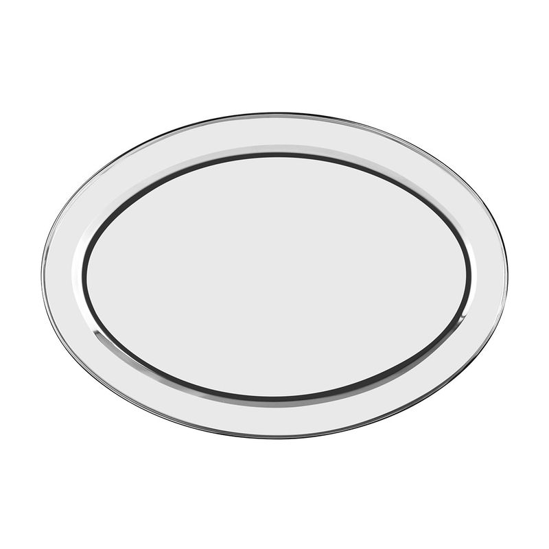 CHEF INOX OVAL PLATTER ROLLED EDGE S/S 600mm (*70724*) = PACK OF 12 X EACHES