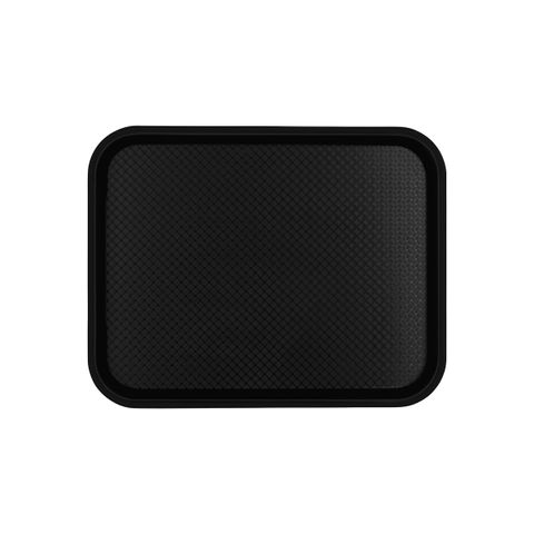 CHEF INOX PLASTIC TRAY POLYPROP 450x350x23mm BLACK (*06986-BK*) = PACK OF 12 X EACHES