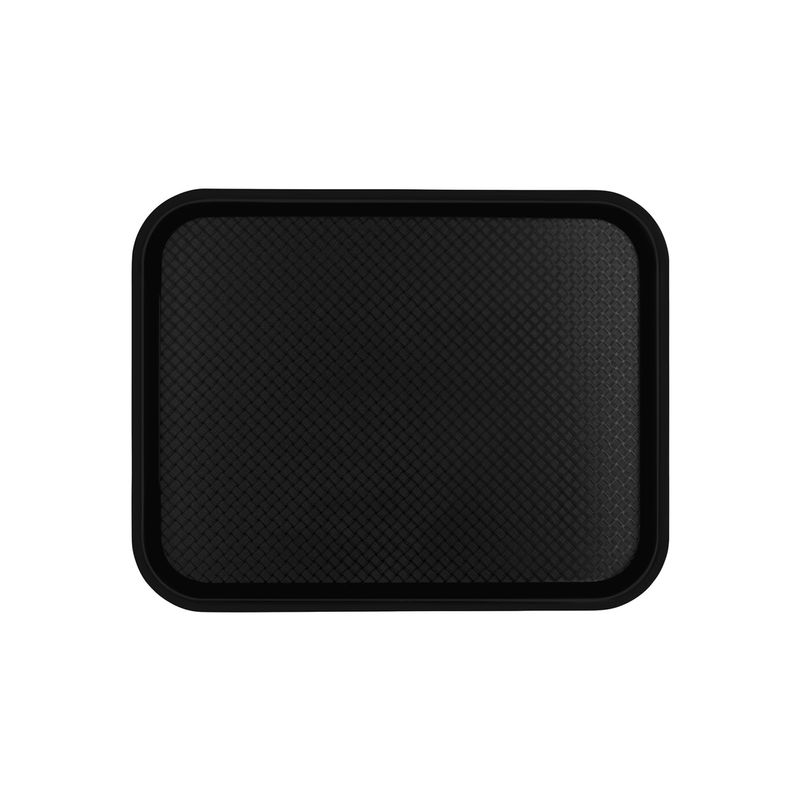 CHEF INOX PLASTIC TRAY POLYPROP 450x350x23mm BLACK (*06986-BK*) = PACK OF 12 X EACHES
