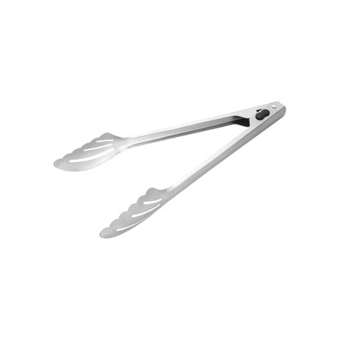 CHEF INOX SCOLLAPED HEAD UTLITY TONGS S/S 246x46mm MATT (*03078*) =  1 X EACH