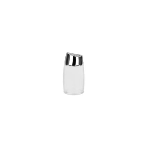 CHEF INOX SALT & PEPPER CITY SQUIRE GLASS w/S/S LID 80mm (*06679*) =  1 X DOZEN