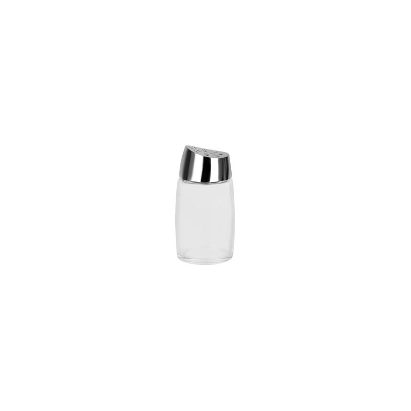 CHEF INOX SALT & PEPPER CITY SQUIRE GLASS w/S/S LID 80mm (*06679*) =  1 X DOZEN