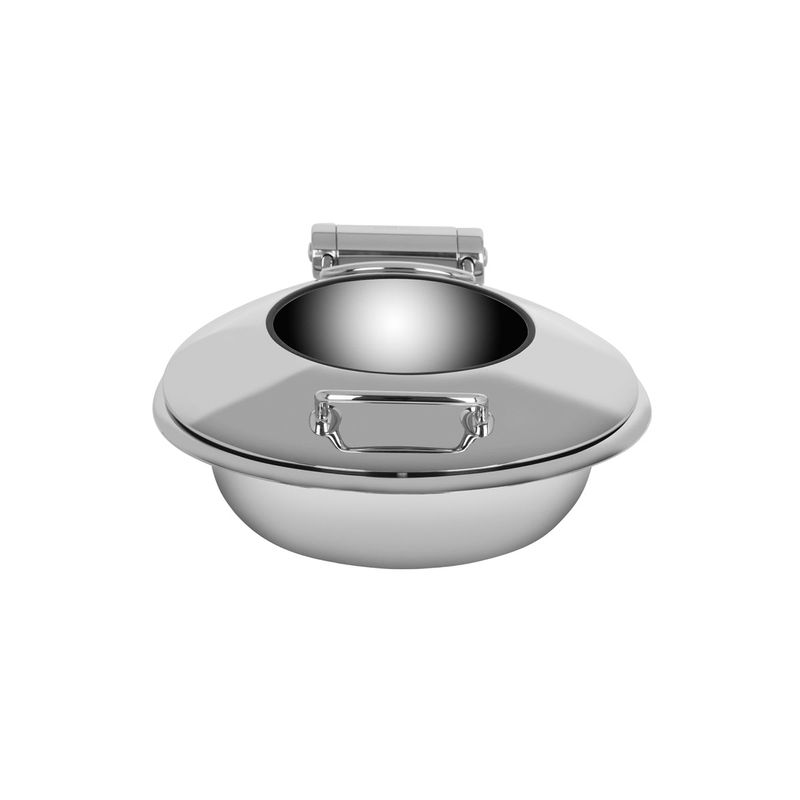 CHEF INOX ULTRA ROUND CHAFER w/GLASS LID 18/8 LARGE (*54926*) =  1 X EACH