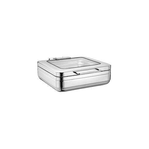 CHEF INOX RECT INDUCTION CHAFER w/GLASS LID 2/3 SIZE (*54903*) =  1 X EACH
