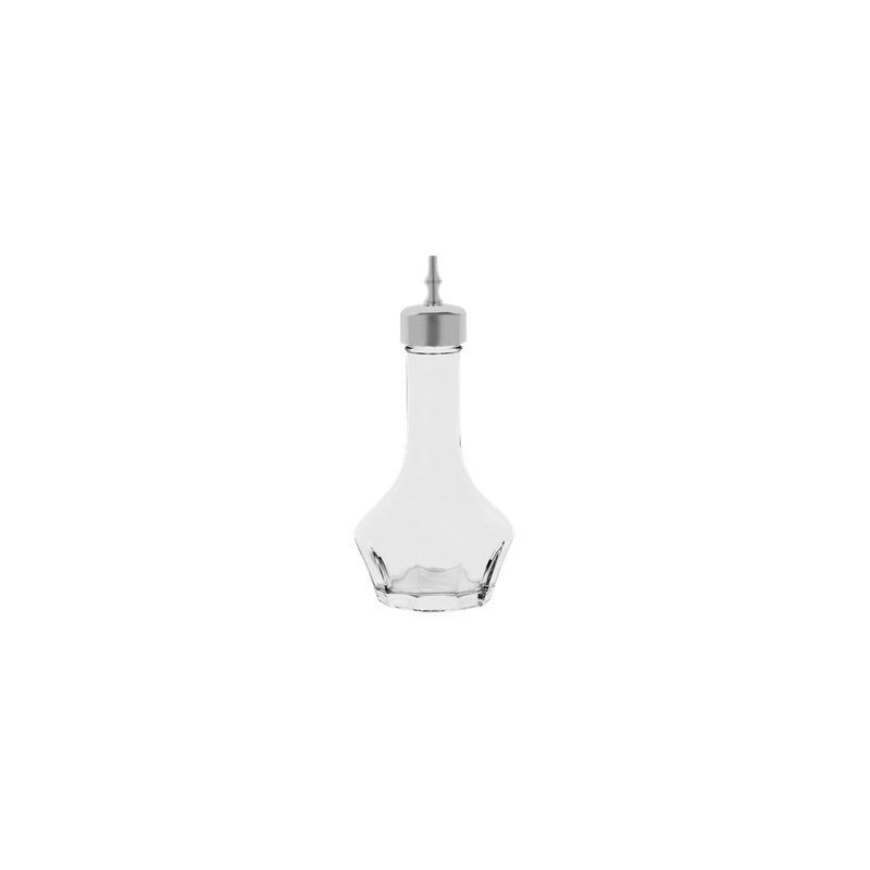 ZANZI BITTERS BOTTLE GLASS w/MIRROR TOP 56x120mm 50ml (*Z0895*) =  1 X EACH