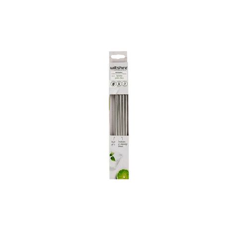 WILTSHIRE STAINLESS STEEL STRAW 5 PCS SET ( INCLUDES BRUSH) (*WLT43926*) =  1 X SET