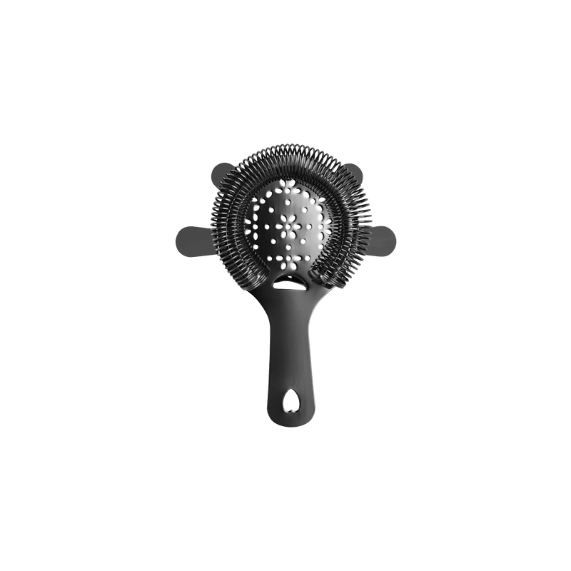 ZANZI 4 PRONG HAWTHORN STRAINER w/FLAT HDL GUN METAL 110mm (*Z0304*) =  1 X EACH