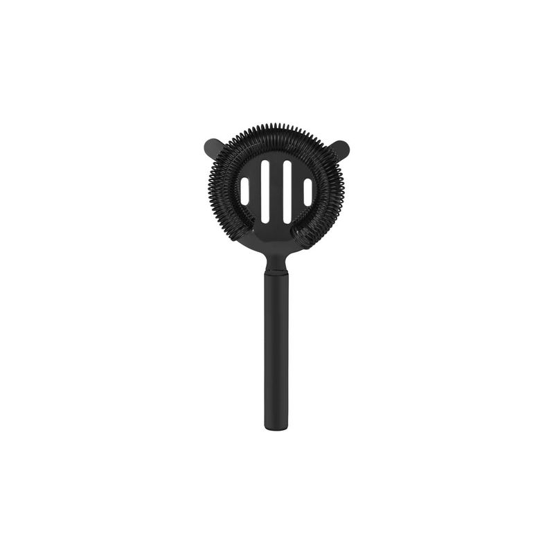 CHEF INOX BAR STRAINER w/PIPE HANDLE S/S POWDER COATED BLACK (*77068*) = PACK OF 12 X EACHES
